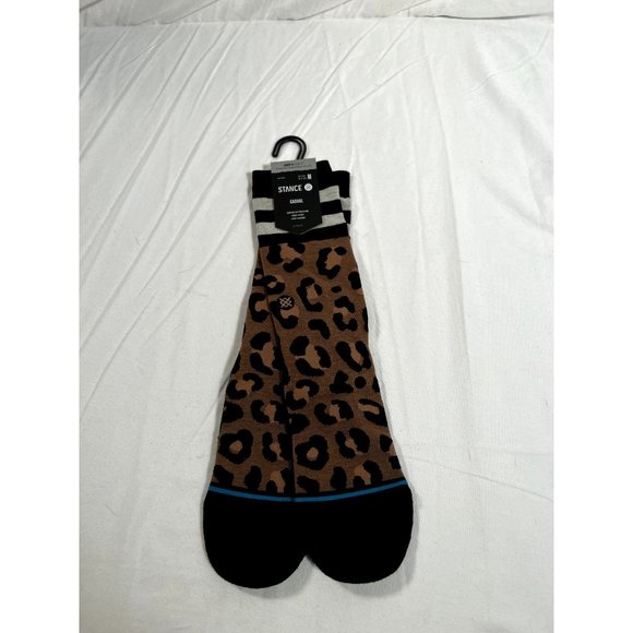 Stance Accessories - Stance Piblokto Cheetah Print Crew Socks Adult sz Medium Brown Crew Socks NWT
